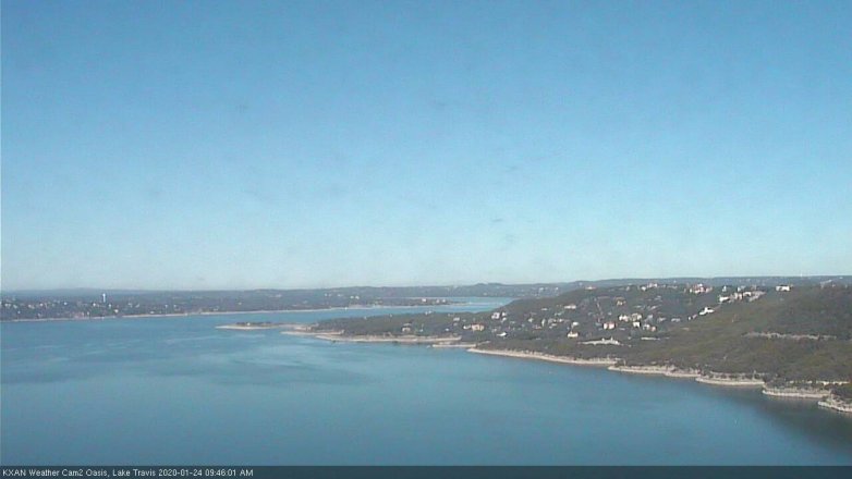 Lake Travis webcam, January 24, 2020 9:45 AM CT