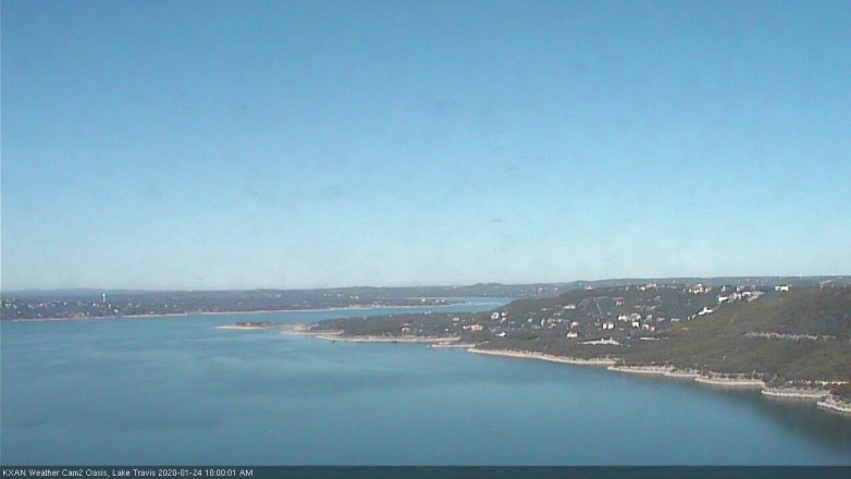 Lake Travis webcam, January 24, 2020 10:00 AM CT