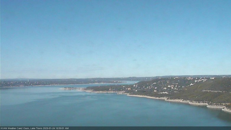 Lake Travis webcam, January 24, 2020 11:00 AM CT
