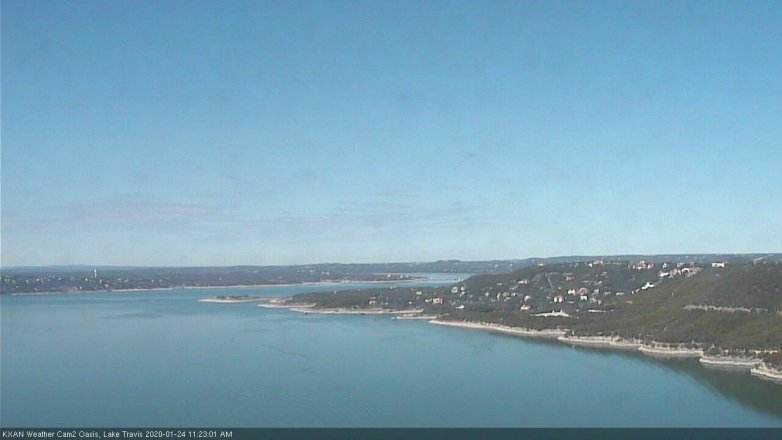 Lake Travis webcam, January 24, 2020 11:25 AM CT