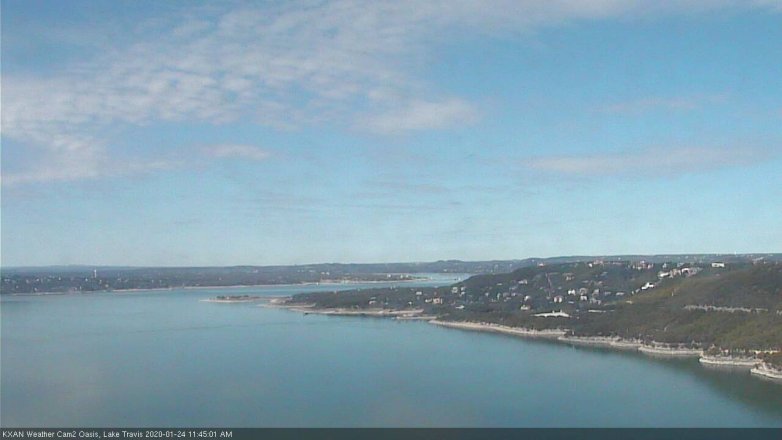 Lake Travis webcam, January 24, 2020 11:45 AM CT