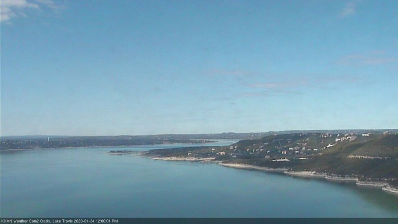 Lake Travis webcam, January 24, 2020 12:00 PM CT