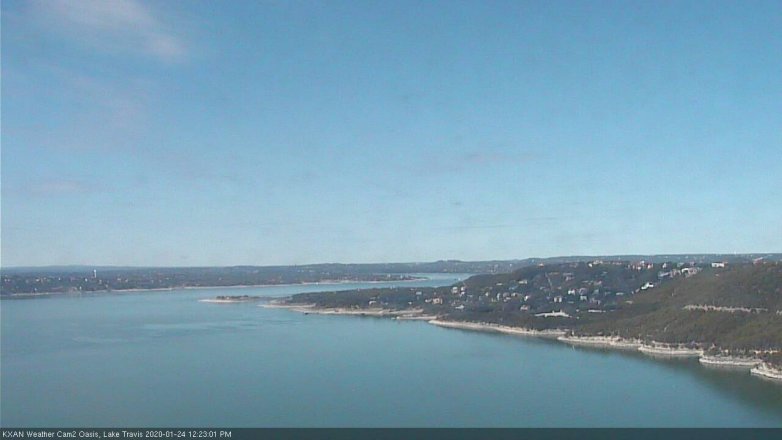 Lake Travis webcam, January 24, 2020 12:25 PM CT