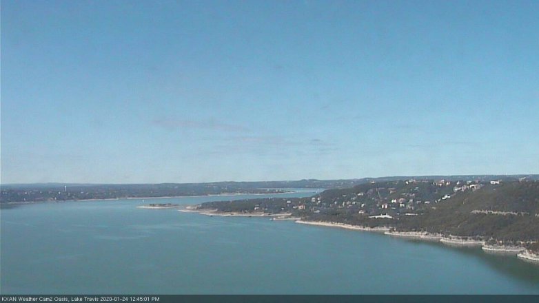 Lake Travis webcam, January 24, 2020 12:45 PM CT