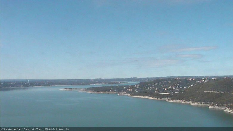 Lake Travis webcam, January 24, 2020 1:00 PM CT