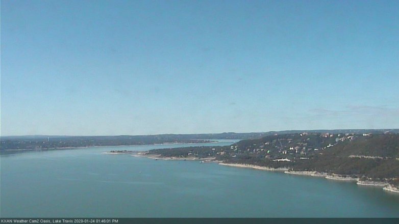 Lake Travis webcam, January 24, 2020 1:45 PM CT
