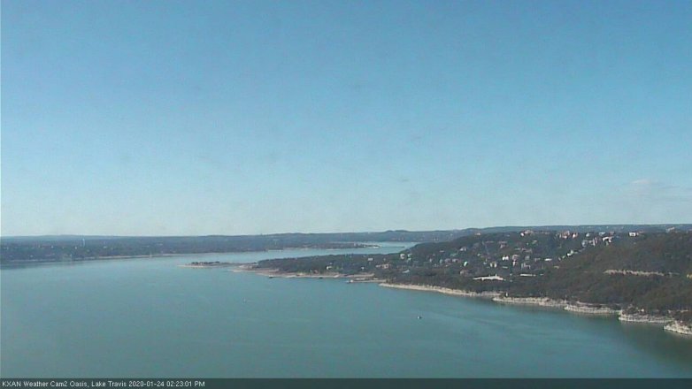 Lake Travis webcam, January 24, 2020 2:25 PM CT