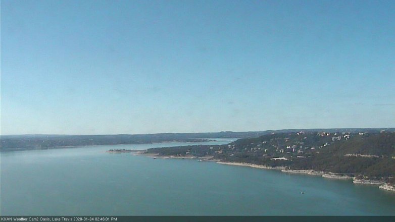 Lake Travis webcam, January 24, 2020 2:45 PM CT