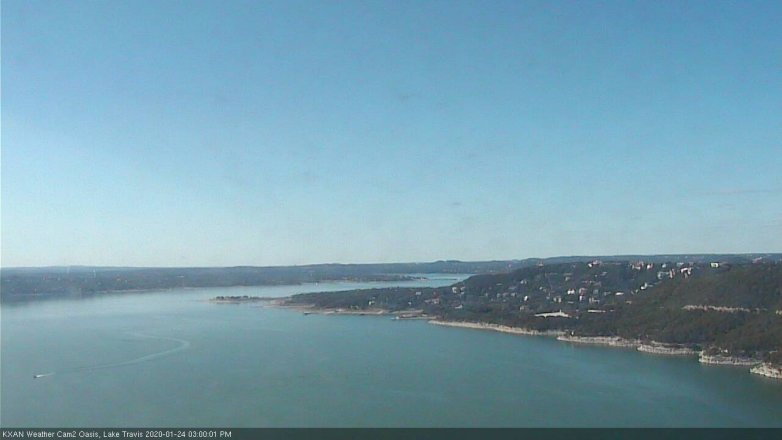 Lake Travis webcam, January 24, 2020 3:00 PM CT