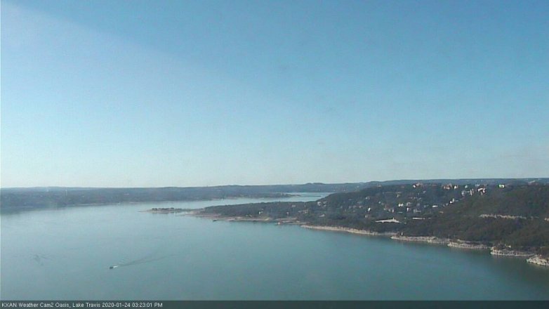 Lake Travis webcam, January 24, 2020 3:25 PM CT