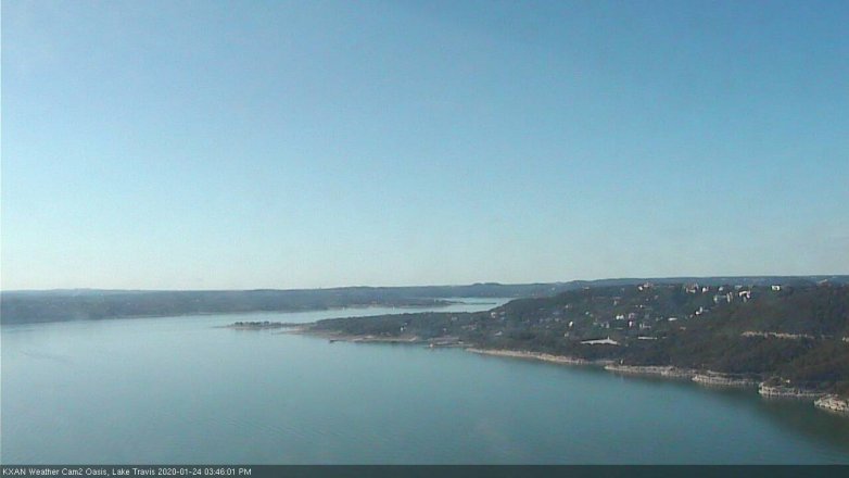 Lake Travis webcam, January 24, 2020 3:45 PM CT