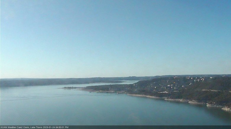 Lake Travis webcam, January 24, 2020 4:00 PM CT