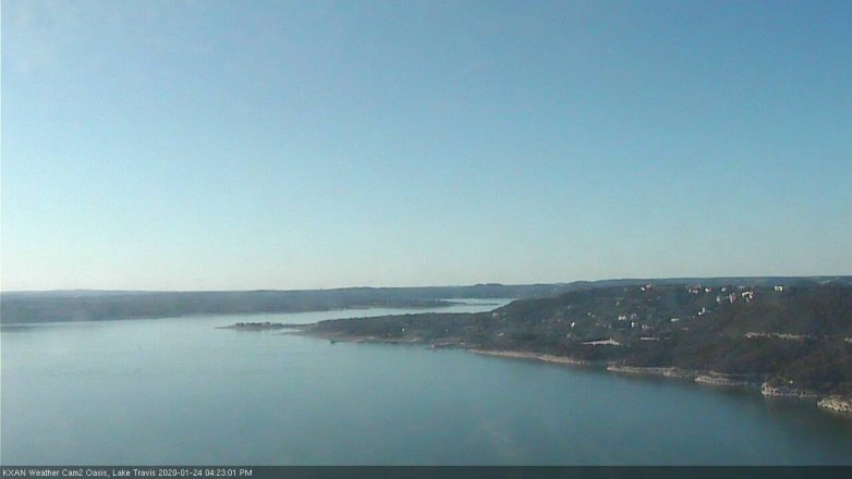 Lake Travis webcam, January 24, 2020 4:25 PM CT
