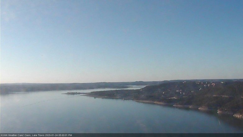 Lake Travis webcam, January 24, 2020 5:00 PM CT