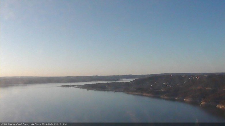 Lake Travis webcam, January 24, 2020 5:25 PM CT