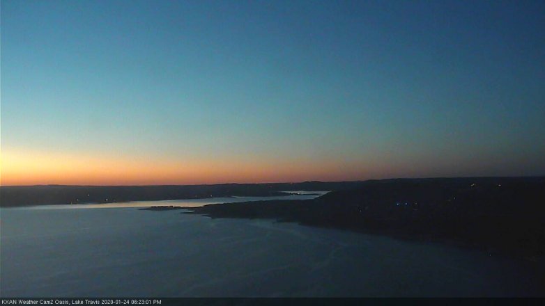 Lake Travis webcam, January 24, 2020 6:25 PM CT
