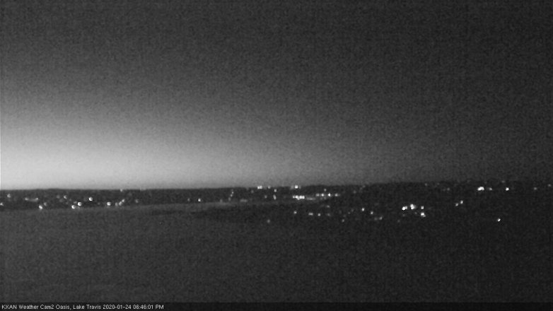 Lake Travis webcam, January 24, 2020 6:45 PM CT