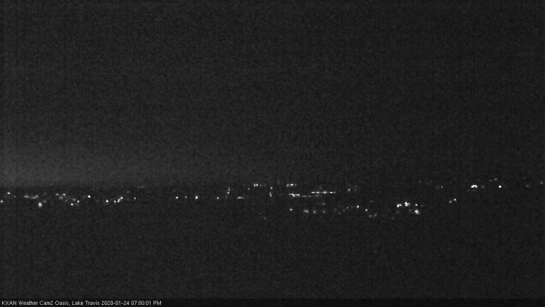 Lake Travis webcam, January 24, 2020 7:00 PM CT