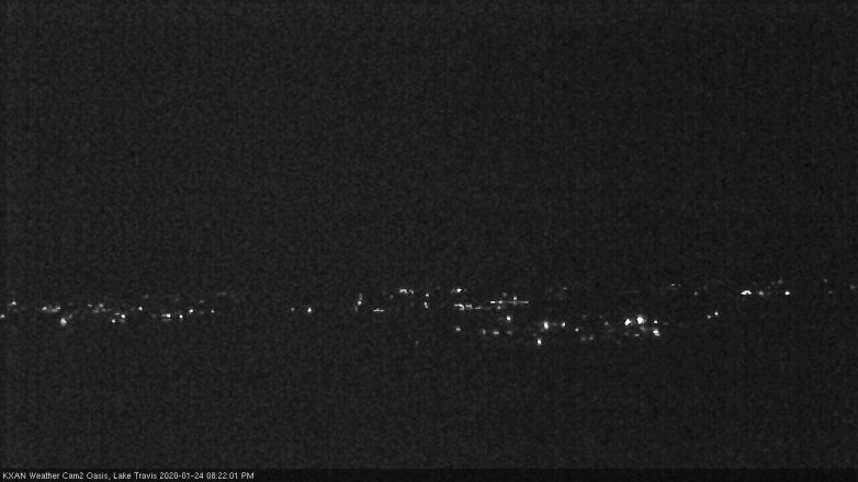 Lake Travis webcam, January 24, 2020 8:25 PM CT