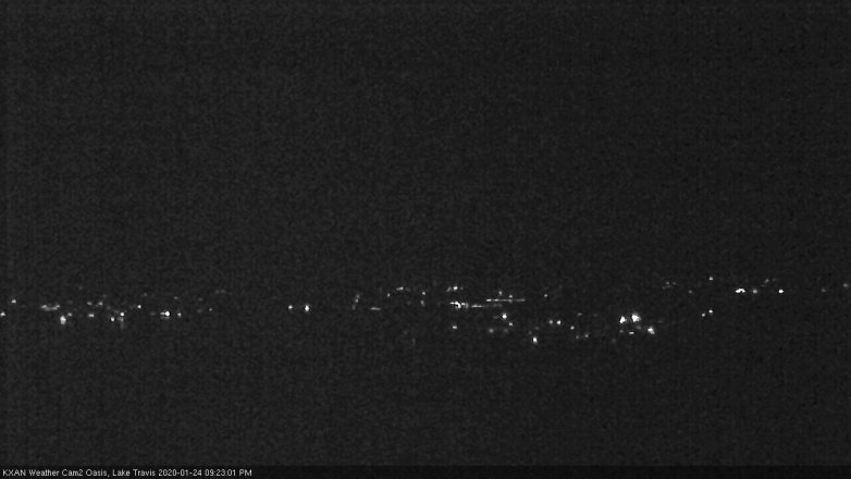 Lake Travis webcam, January 24, 2020 9:25 PM CT