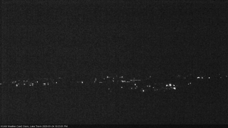 Lake Travis webcam, January 24, 2020 10:25 PM CT
