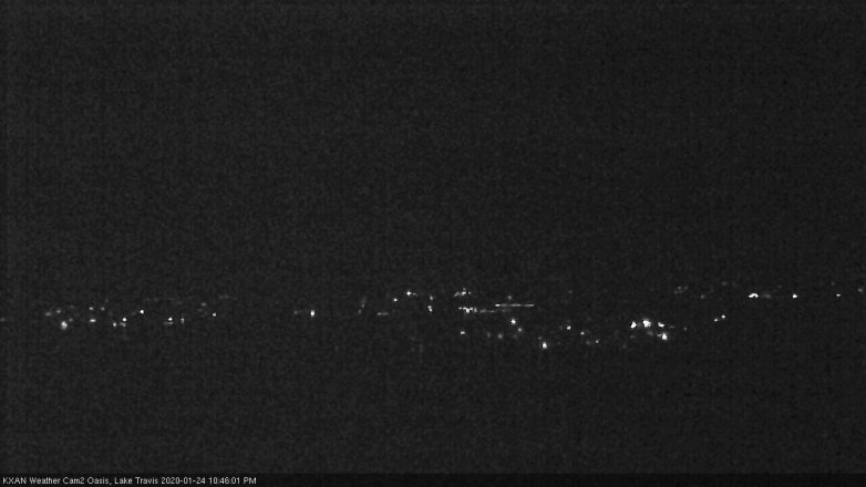 Lake Travis webcam, January 24, 2020 10:45 PM CT