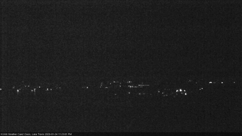 Lake Travis webcam, January 24, 2020 11:25 PM CT