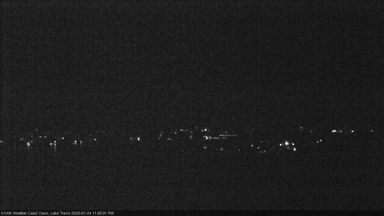 Lake Travis webcam, January 24, 2020 11:45 PM CT