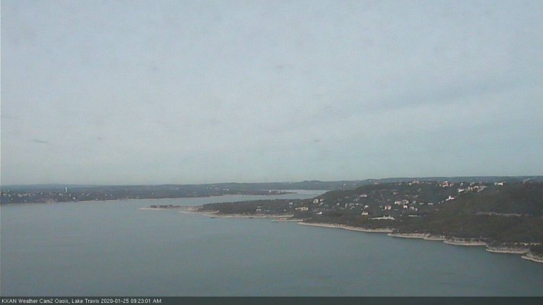 Lake Travis webcam, January 25, 2020 9:25 AM CT