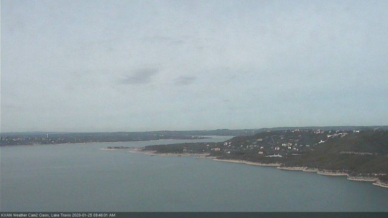 Lake Travis webcam, January 25, 2020 9:45 AM CT