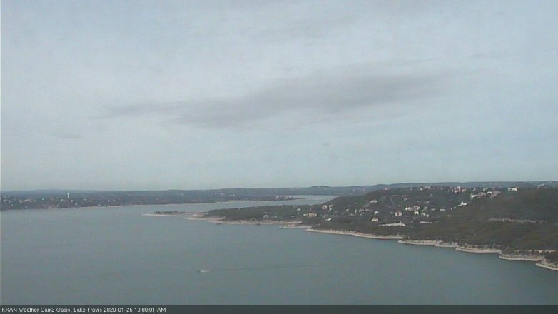 Lake Travis webcam, January 25, 2020 10:00 AM CT