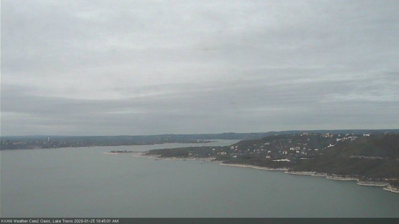 Lake Travis webcam, January 25, 2020 10:45 AM CT