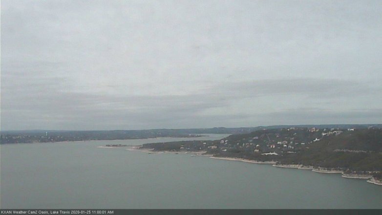 Lake Travis webcam, January 25, 2020 11:00 AM CT