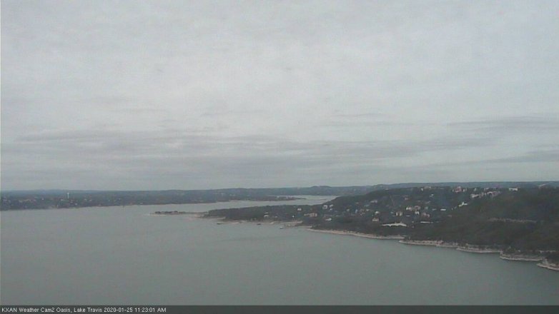 Lake Travis webcam, January 25, 2020 11:25 AM CT