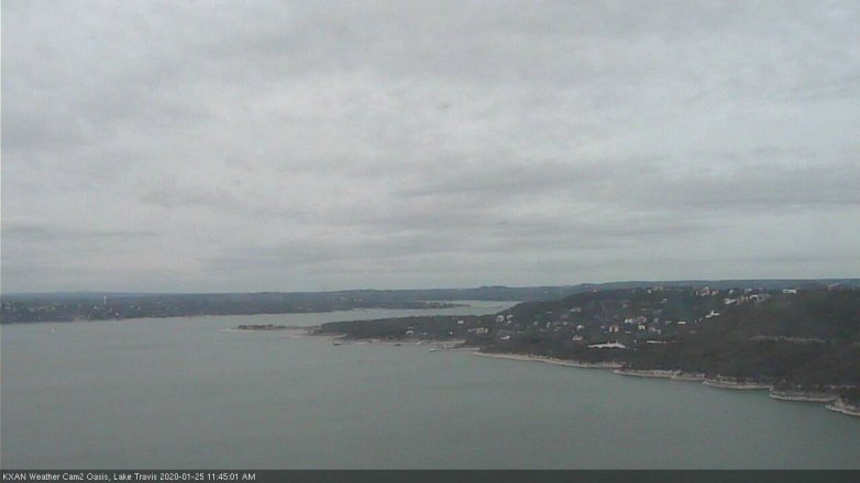 Lake Travis webcam, January 25, 2020 11:45 AM CT