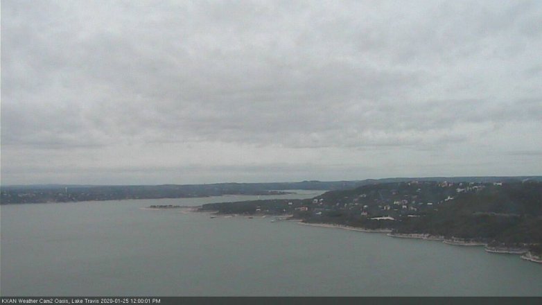 Lake Travis webcam, January 25, 2020 12:00 PM CT