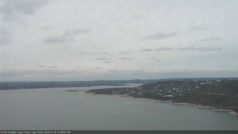 Lake Travis webcam, January 25, 2020 12:45 PM CT