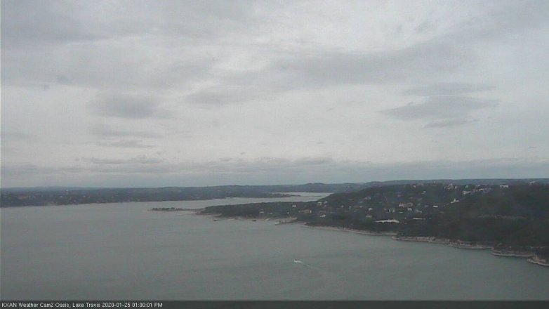Lake Travis webcam, January 25, 2020 1:00 PM CT