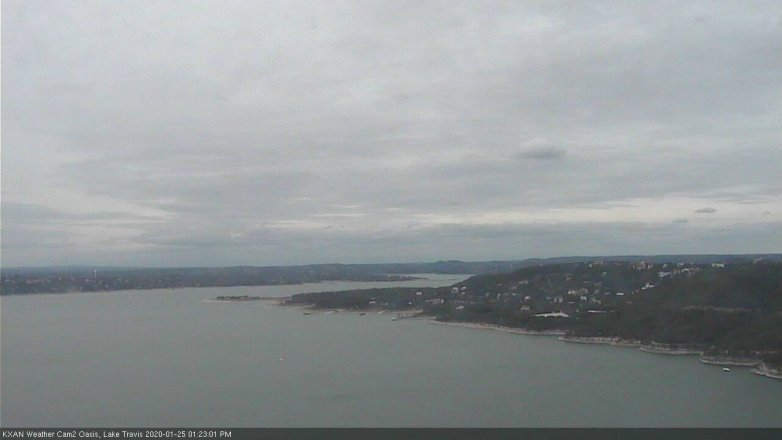 Lake Travis webcam, January 25, 2020 1:25 PM CT
