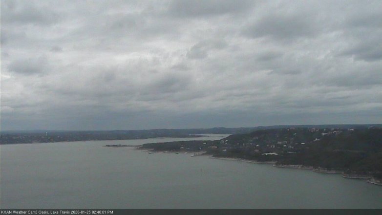 Lake Travis webcam, January 25, 2020 2:45 PM CT