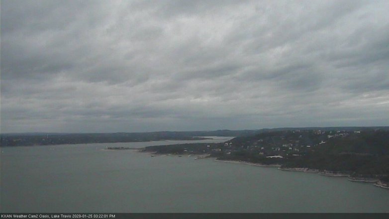 Lake Travis webcam, January 25, 2020 3:25 PM CT