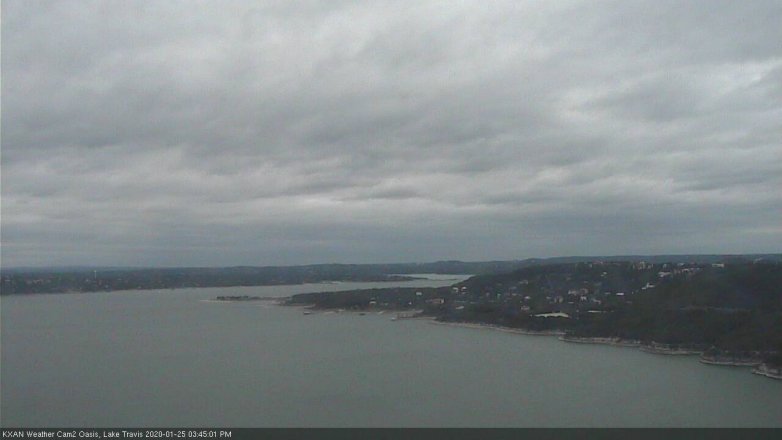 Lake Travis webcam, January 25, 2020 3:45 PM CT