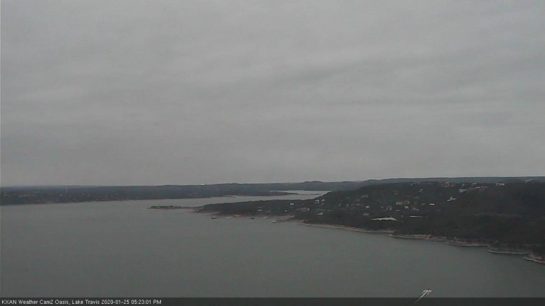 Lake Travis webcam, January 25, 2020 5:25 PM CT