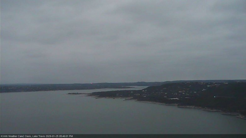 Lake Travis webcam, January 25, 2020 5:45 PM CT