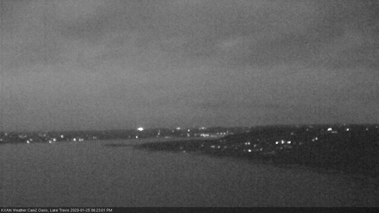 Lake Travis webcam, January 25, 2020 6:25 PM CT