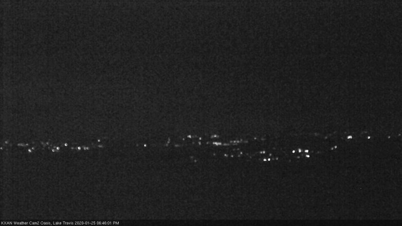 Lake Travis webcam, January 25, 2020 6:45 PM CT
