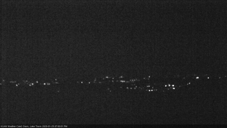 Lake Travis webcam, January 25, 2020 7:00 PM CT