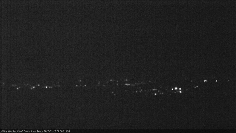 Lake Travis webcam, January 25, 2020 8:00 PM CT