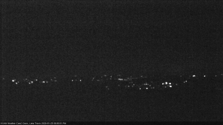 Lake Travis webcam, January 25, 2020 9:00 PM CT