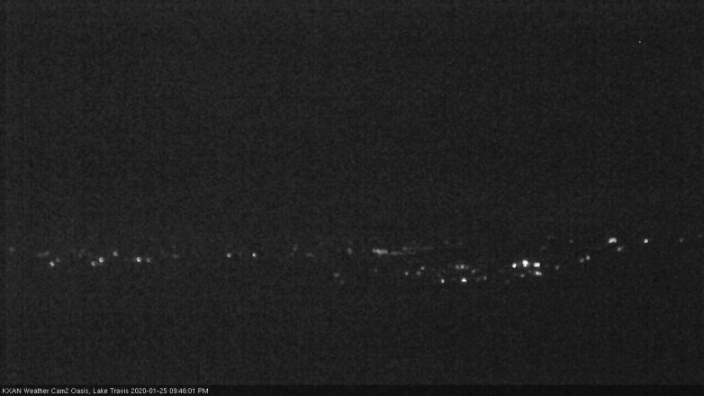 Lake Travis webcam, January 25, 2020 9:45 PM CT